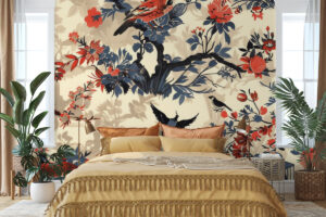 Toile de Jouy ontwerp met vogels