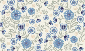 Klassieke print met romantische uitstraling behang