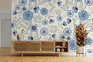 Klassiek bloemmotief met zachte pasteltinten