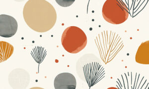 Minimalistische print met rustgevende lijnen fotobehang