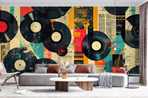 Krantenknipsels met vintage sfeer