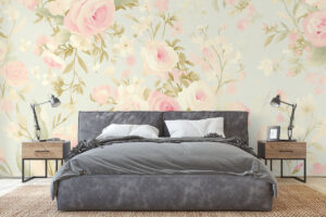 Delicate bloemenillustratie in zachte tinten