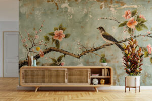 Bloesem op antieke achtergrond