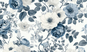 Engels fotobehang met rozen en pioenrozen