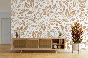 Ambachtelijke wanddecoratie in folkstijl