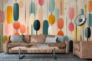 Retro design in pastelkleuren