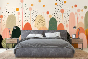 Abstract wandontwerp in minimalistische stijl