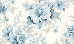 Botanisch fotobehang met blauwe dahlia’s