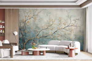 Wanddecoratie met herfstkleurig dessin