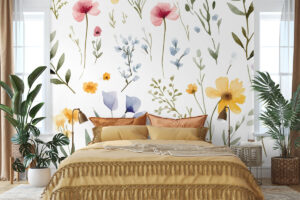 Natuurlijke decoratie met veldbloemen