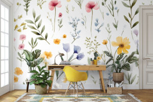 Aquarelwandprint met natuurlijke uitstraling