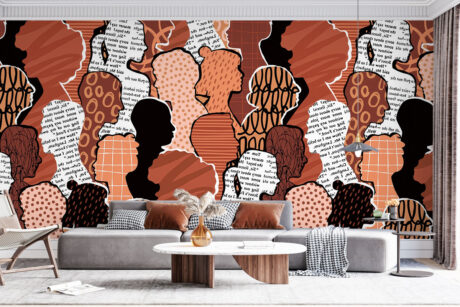 Abstracte figuren in zwart en wit