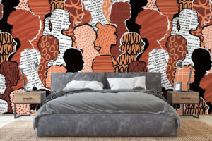 Artistiek patroon met menselijke vormen