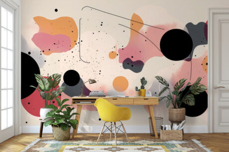 Organische verfstructuren op wit