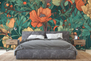 Klassiek patroon op donkergroen