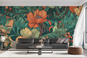 Decoratief bloemmotief in klassieke stijl