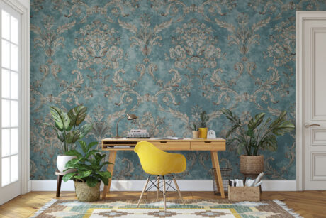 luxe wanddecoratie in turquoise