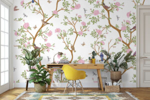 Libellen en bloemenmotief