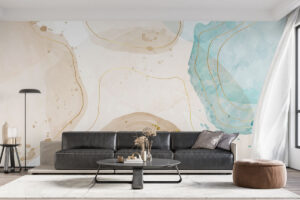 Abstract wandontwerp met glans