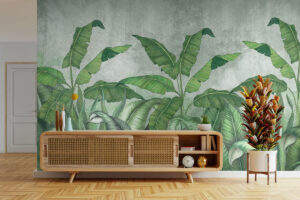 Tropisch wandontwerp met diepte