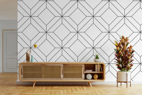 Zwarte lijnen op wit