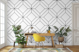 Zwart wit raster met strakke lijnen