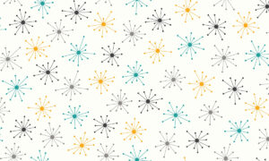 Fotobehang met starburst patroon in retrostijl