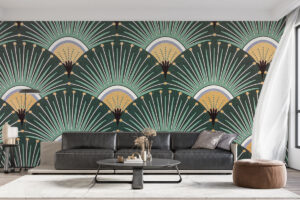 Luxe wandontwerp in mintgroen