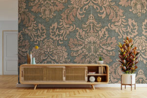 Vintage wanddecoratie met fluweelstructuur