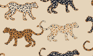 Fotobehang met luipaardprint in terracotta