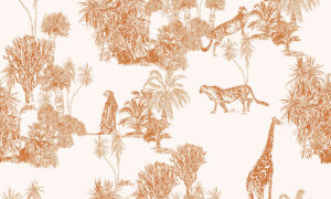 Fotobehang met toile safari dieren