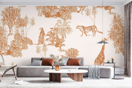 Giraffen tussen Palmen