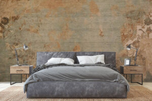 Rijke textielprint met verweerde details