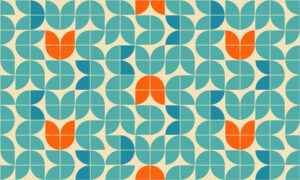 Geometrisch patroon met retro bogen