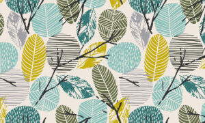 Fotobehang met abstract bladmotief