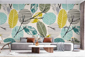 Modern dessin met natuurlijke vormen