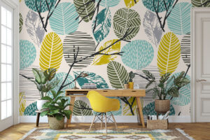 Organisch patroon met ritmisch lijnenspel