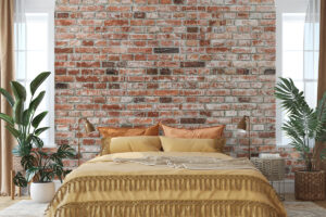 Loft-stijl decoratie met realistische stenen