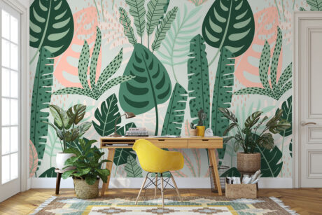 Monstera en palmen ontwerp