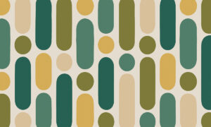 Fotobehang met moderne capsules